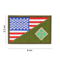 4th Infantry Division US Half Flag Patch Aufnäher...