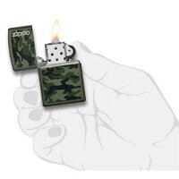 Zippo 3-color Woodland Camo US Army WWII Sturmfeuerzeug...