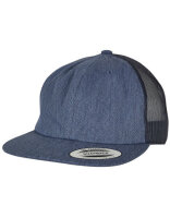 Raw Denim Blue Vintage Trucker Baseball Cap