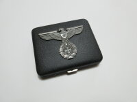 Iron Cross Eagle EK Badge Cigarette Case Black Crackle