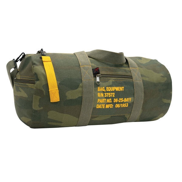 US Army Canvas Equipment Bag Woodland Camo