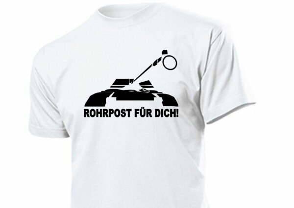 Rohrpost für Dich! Panzer Kanone Fun T-Shirt WH US Army Tank - mail for you 3-5X