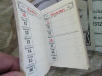 Deutscher Taschenkalender 1912 Pocket Calendar German Kaiserreich FJ WK1 WWI