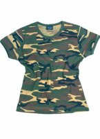 T-Shirt Damen 3-color Woodland Camouflage Tarnung US Army...