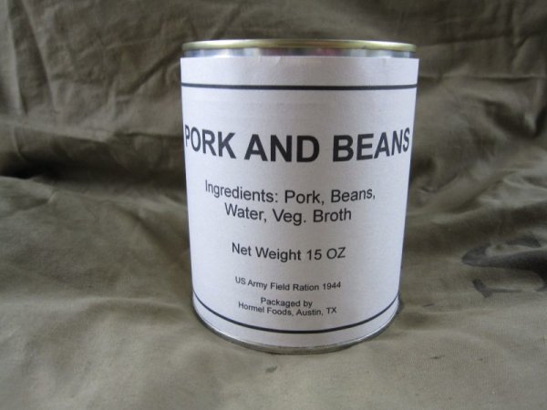 US Army Pork and Beans Hotpot Field Ration WKII WH WK2