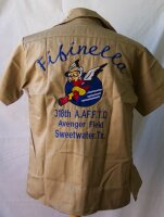 WASP US Army Fifinella Nose Art Tour Shirt Gestickt