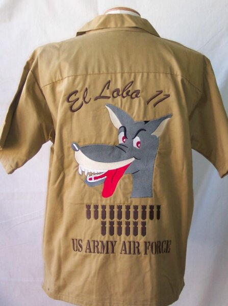 Embroidered Shirt EL Lobo US Airforce