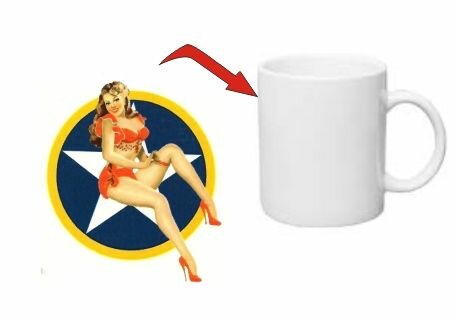 USAF Kokarde Pin-up Kaffee Tasse