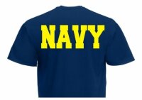 "NAVY" Shirt Back Print