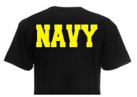 "NAVY" Shirt Back Print