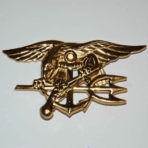 US Army Navy Seals Badge Insignia Mützenabzeichen Schwarz Silber Gold