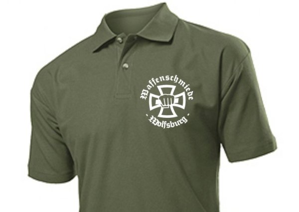 Waffenschmiede Wolfsburg Polo Shirt mit Eisernem Kreuz