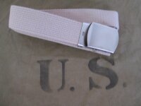 Web Belt Khaki 1st Class Chrome Buckle