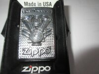 Zippo V8 Power of V-Motor Big Block Emblem