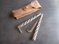 Butterfly Comb & leather case with Belt Loop