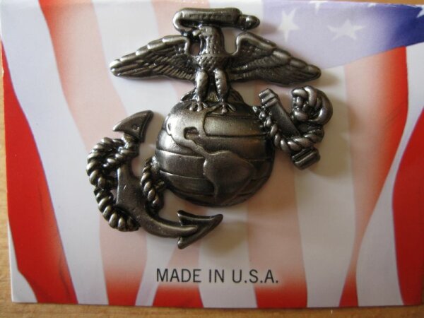 USMC Pewter Badge Hat Pin