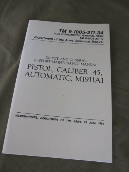 Technical Manual TDV Colt M1911A1 Cal.45