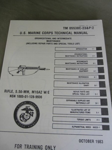 USMC Technical Manual TDV M16A2