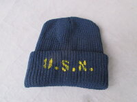 US Army Watch Cap USN Stencil Navy Black M-4 Mechanics