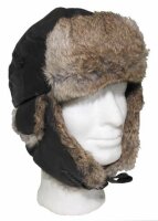 Leather Cap Tschapka Rabbitfur