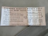 US Army Pioneer Service Money Belt original