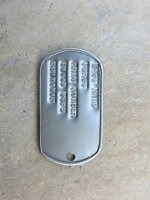 US Army Personal ID Dog Tags Erkennungsmarke + Chain -1961