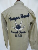 US Army U.S.O. Saigon Bowl Armed Forces Tour Bowling Shirt 101st