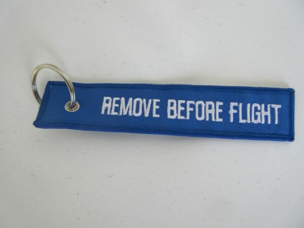 Schlüsselanhänger Remove before Flight Blue Airforce Piloten US