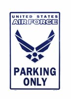 Metall Schild "Airforce Parking Only"