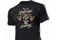 Shirt Fast Lane Racing Burnin Gas Rockabilly Kustom Car V8