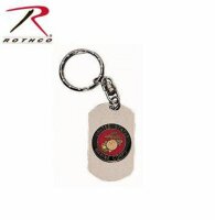 US Marines Insignia Dog Tag Key Ring Chain