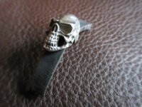 Skull Totenkopf Memento Mori Sterling Armband Perle...