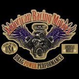 T-Shirt American Racing Motors Drag Power Performance Hot Rat Rod Rockabilly V8