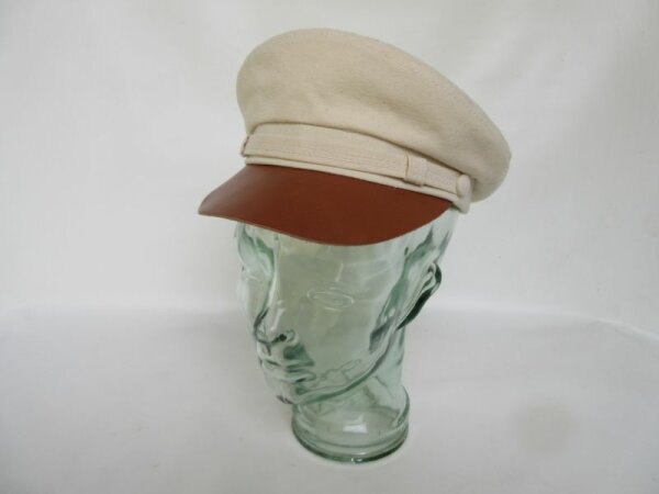 Canvas Fiddler Natural Leather Visor Hat Brando Gasoliner Cap