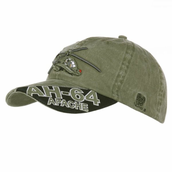 US Army Apache AH-64 Heli Helicopter Baseball Cap Oliv