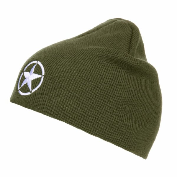 US Army Watch Cap Allied Star Beanie One Size Strickmütze Wollmütze