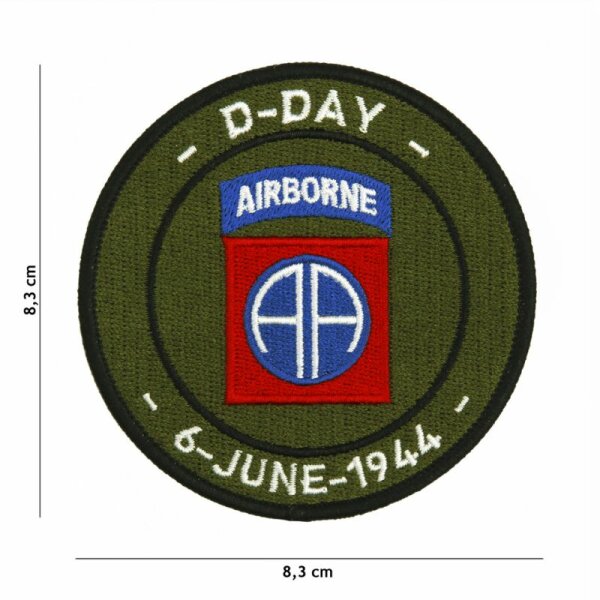 Patch US Army D-Day 82nd Airborne Paratrooper 75 Anniversary Operation Overlord