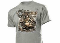 T-Shirt Old Motorcycles Hot Babes & Cold Beer...