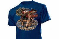 T-Shirt Live the Legend Ride a Classic Rockabilly Vintage...