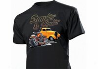 T-Shirt Smokin & Strokin Hot Rod Rockabilly Vintage...