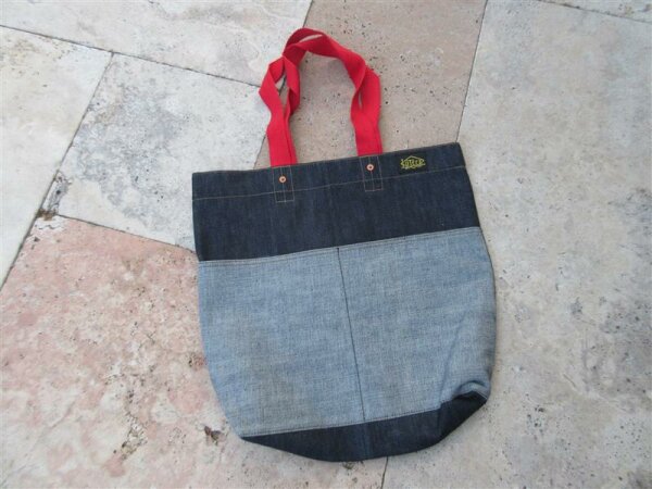 Vintage Canvas Denim Bag Umhängetasche Schultertasche Lutece Mfg Co