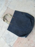 Vintage Denim Bag Schultertasche Lutece Mfg Co