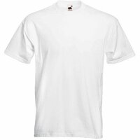 Fruit of the Loom Premium T-Shirt Top Qualität S Weiß