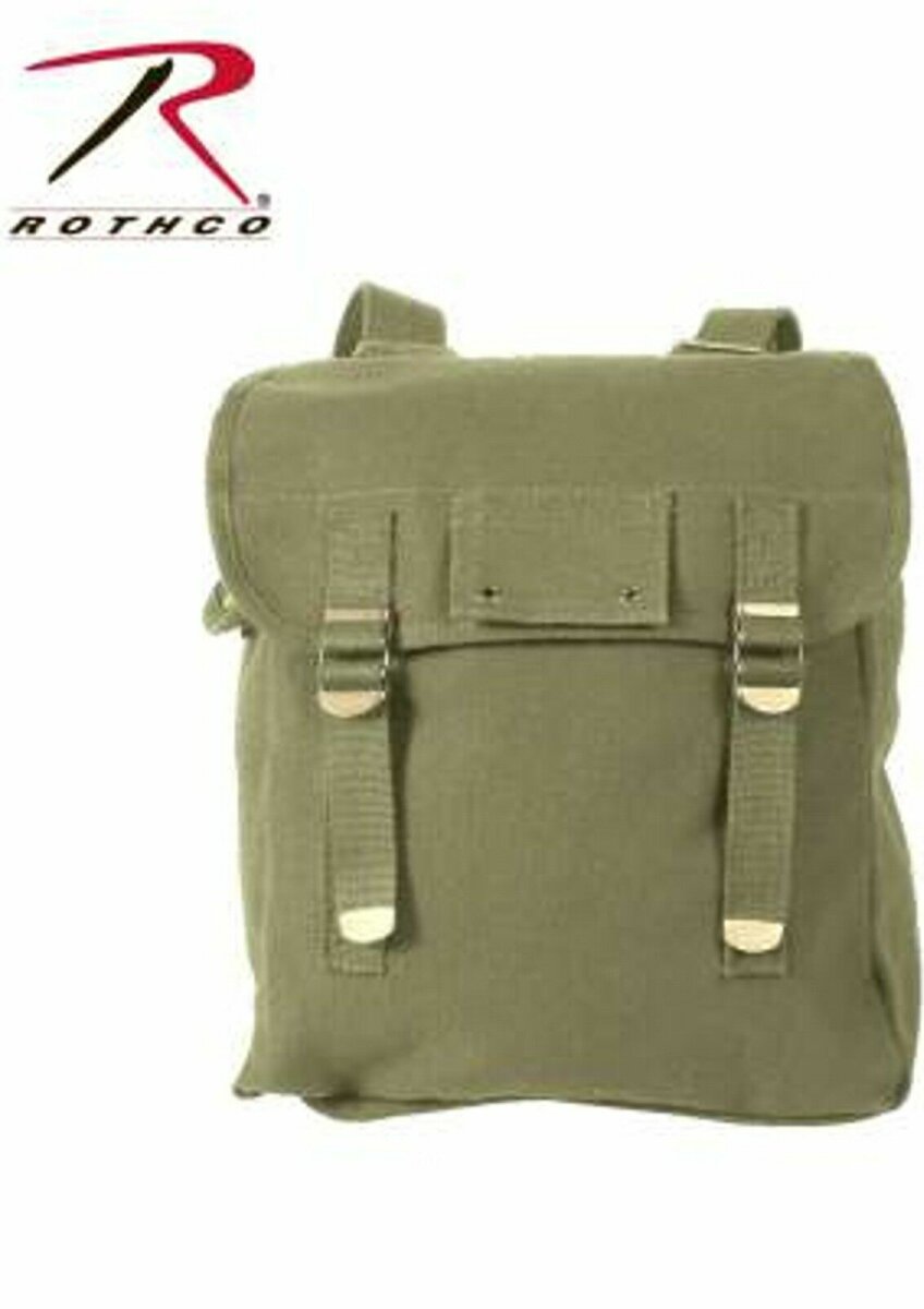 US Army Heavyweight Canvas Musette Bag Oliv Sturmgepack Kampftasche M